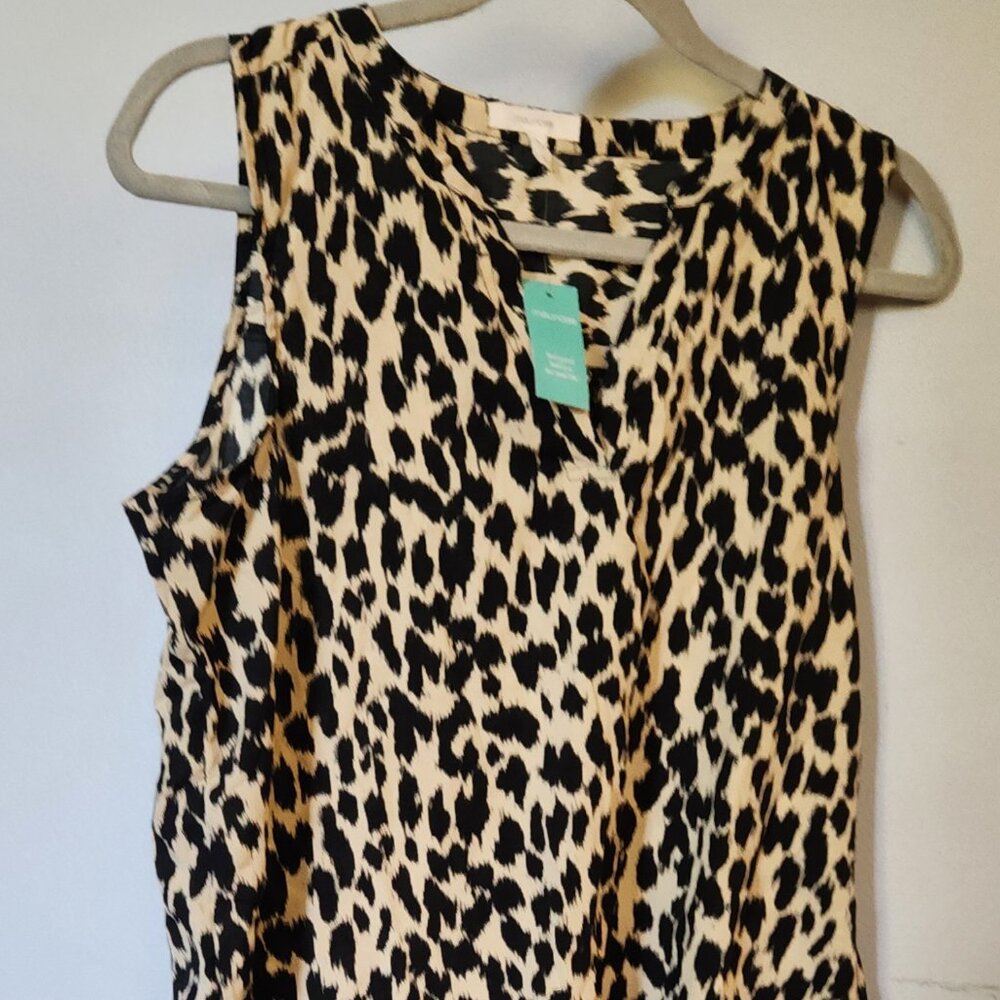 Maurice's Leopard Print Lightweight Top NWT - Women's Large - Picture 1 of 5